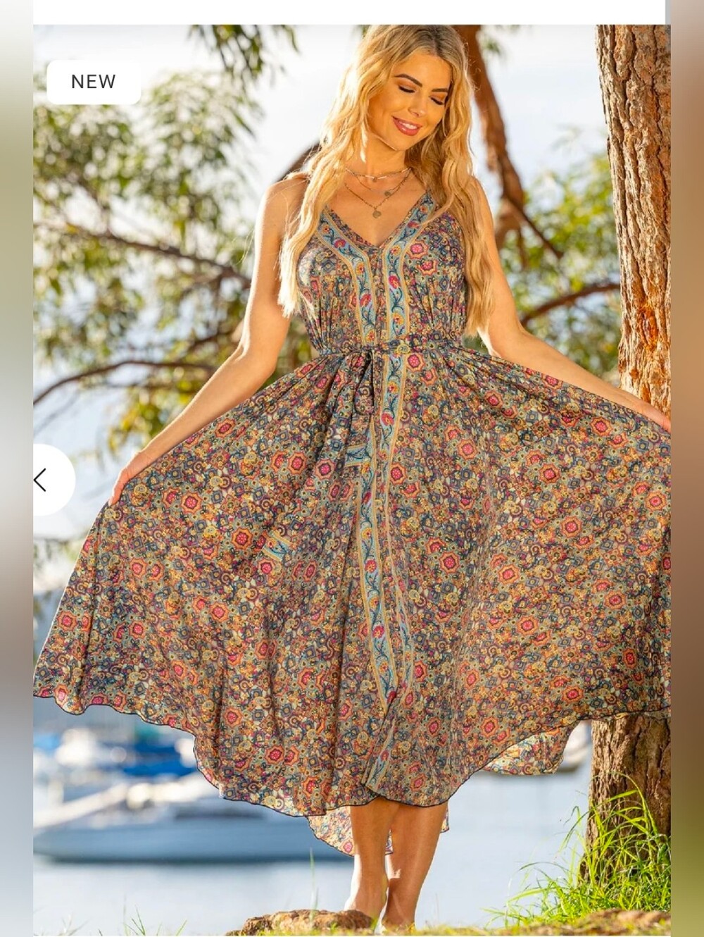 Cienna Peyton Double V Dress Mosaic ONE SIZE
